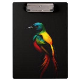 Zwarte Luxe Klembord,  Tropische Regenboog Vogel Klembord