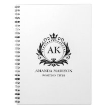 Zwarte Luxe Kroon Monogram  