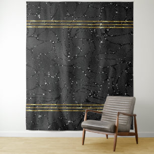 Zwarte luxe monochromatische glamour achtergrond wandkleed
