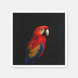 Zwarte Luxe Papieren servetten met Scarletten Pape