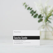 Zwarte luxe visitekaartje (Staand voorkant)