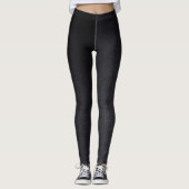 Zwarte Luxekornamental mandala Leggings (Voorkant)