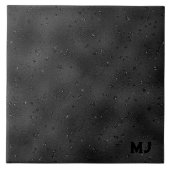 Zwarte luxemousserende achtergrond tegeltje (Voorkant)