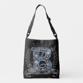 Zwarte Lyon lux gebogen lv Crossbody Tas (Achterkant)