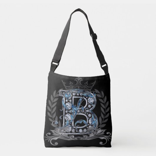 Zwarte Lyon lux gebogen lv Crossbody Tas (Voorkant)