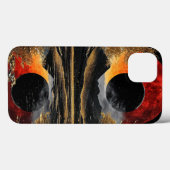 Zwarte maan abstracte kunst Case-Mate iPhone case (Achterkant (horizontaal))
