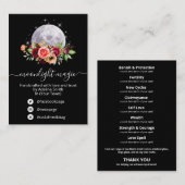 Zwarte Maan En Sterren Toverpot En Kit Visitekaartje (Voorkant / Achterkant)