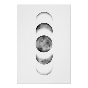 Zwarte maan fasen perfect poster