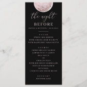 Zwarte maan repetitie diner | De avond ervoor Menu (Voorkant)