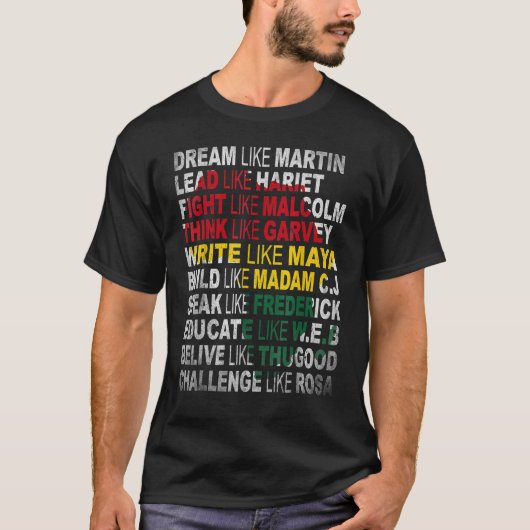 Zwarte Maand Geschiedenis Maand Afrikaanse Amerika T-shirt (Voorkant)
