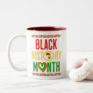 Zwarte Maand, Juneteenth, Black History Month Tweekleurige Koffiemok