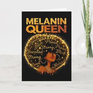 Zwarte Maand Trots Koningin Gezegende Melanine Mag Kaart