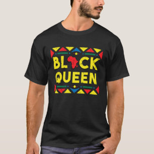 Zwarte Maand van zwarte koningin Afrikaanse rots T-shirt