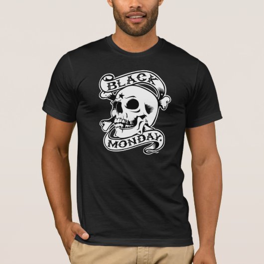 Zwarte Maandag RIP Skull Black t-shirt (Voorkant)