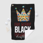 Zwarte maanden geschiedenis voor golfer golfhanddoek (Insitu)