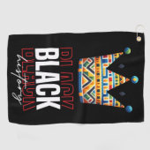 Zwarte maanden geschiedenis voor golfer golfhanddoek (Horizontaal)