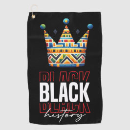 Zwarte maanden geschiedenis voor golfer golfhanddoek