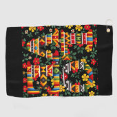 Zwarte maanden geschiedenis voor golfer golfhanddoek (Horizontaal)