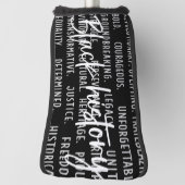 Zwarte maanden geschiedenis voor golfer golfheadcover (Draai 90)