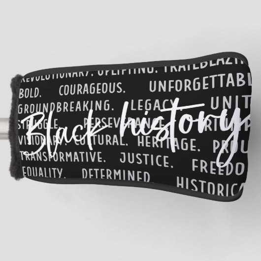 Zwarte maanden geschiedenis voor golfer golfheadcover (Voorkant)