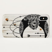 zwarte-maanoog mandala gevlekte houten planken Case-Mate iPhone case (Achterkant (horizontaal))