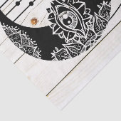  zwarte-maanoog mandala gevlekte houten planken tissuepapier (Detail)