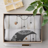  zwarte-maanoog mandala gevlekte houten planken tissuepapier (Geschenk)