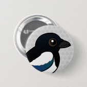 Zwarte Maart Ronde Button 5,7 Cm (Voorkant /achterkant)