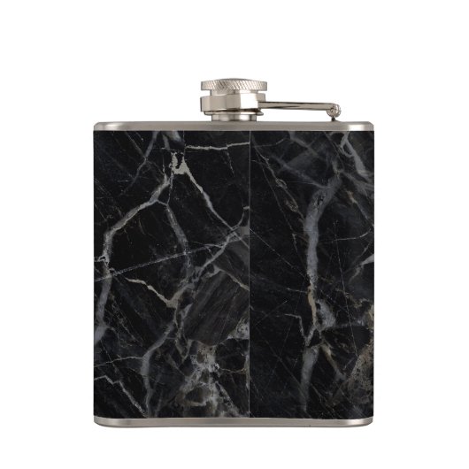 Zwarte maatkolf heupfles (Achterkant)