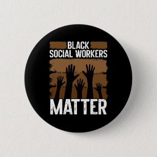 Zwarte maatschappelijk werker Afro-Amerikaanse zwa Ronde Button 5,7 Cm
