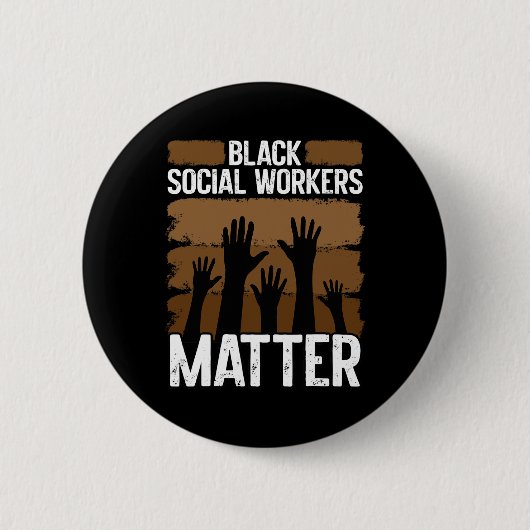Zwarte maatschappelijk werker Afro-Amerikaanse zwa Ronde Button 5,7 Cm (Voorkant)