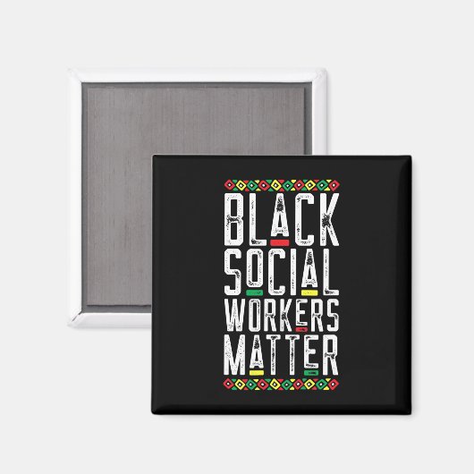 Zwarte maatschappelijk werkers probleem Afro-Ameri Magneet (Voorkant / Achterkant)