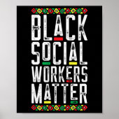 Zwarte maatschappelijk werkers probleem Afro-Ameri Poster (Voorkant)