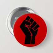 Zwarte Macht Vuist Ronde Button 7,6 Cm (Voorkant /achterkant)