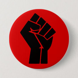 Zwarte Macht Vuist Ronde Button 7,6 Cm