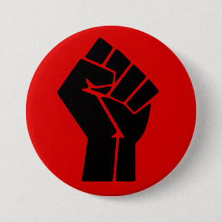 Zwarte Macht Vuist Ronde Button 7,6 Cm