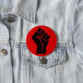 Zwarte Macht Vuist Ronde Button 7,6 Cm (In situ)