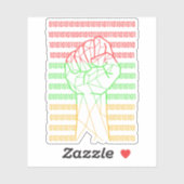 Zwarte Macht Vuist Van BLM Voor Geeks Sticker (Vel)