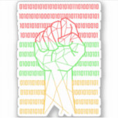 Zwarte Macht Vuist Van BLM Voor Geeks Sticker (Voorkant)