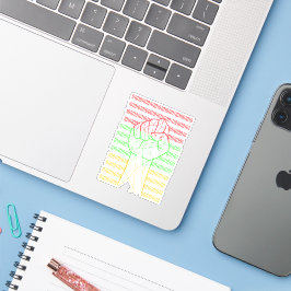 Zwarte Macht Vuist Van BLM Voor Geeks Sticker