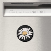 Zwarte Madelief Bloem Magneet (Insitu (Vaatwasser))