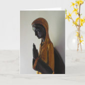 Zwarte Madonna aan het bidden Kaart (Gele Bloem)