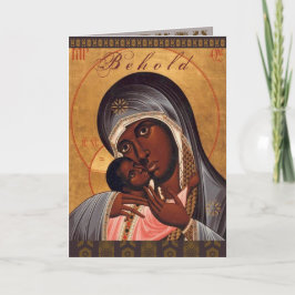 Zwarte Madonna en kind kerst Kaart