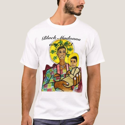 Zwarte Madonna en kind T-shirt (Voorkant)