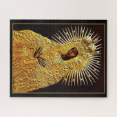 Zwarte Madonna in Gebed ... beeldende kunst Legpuzzel (Horizontaal)