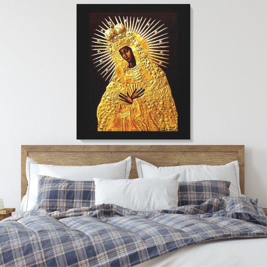 Zwarte Madonna in gebed... Canvas Afdruk (Insitu (Slaapkamer))