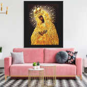 Zwarte Madonna in gebed... Canvas Afdruk (Insitu (Woonkamer))