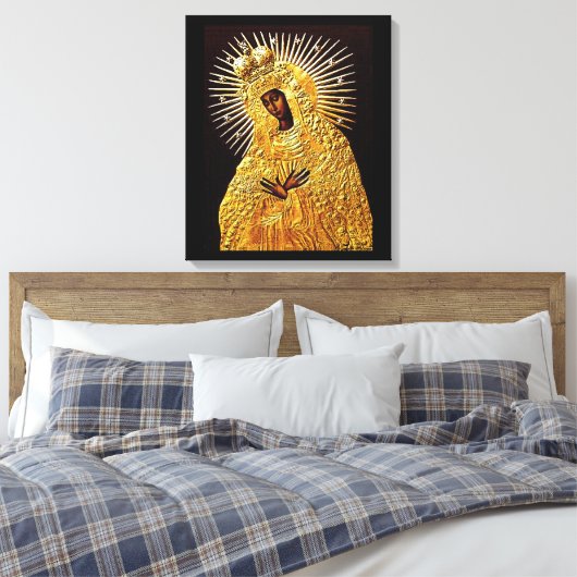 Zwarte Madonna in gebed... Canvas Afdruk (Insitu (Slaapkamer))