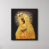 Zwarte Madonna in gebed... Canvas Afdruk (Voorkant)