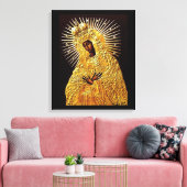 Zwarte Madonna in gebed... Canvas Afdruk (Insitu (Woonkamer))